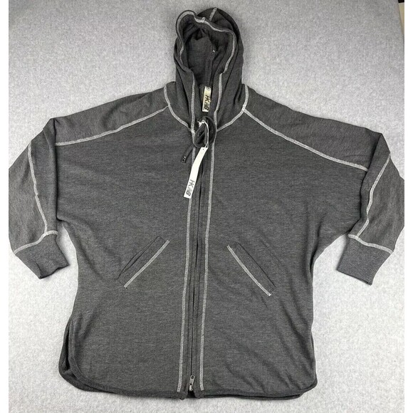 New Balance Jacket Mens Small Gray Cashmere Blend Performance Hoodie Fit - Picture 2 of 13